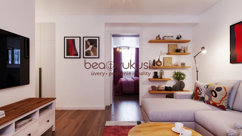 NA PREDAJ_"TURŇA LIVING"_obnovený bytový dom_16 bytov_2 izbák_prízemie_55m2_87.900€