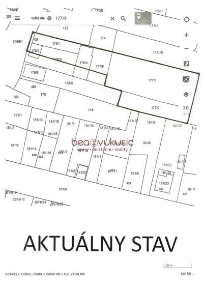 NA PREDAJ_stavebný pozemok s IS_3.036 m2_Veľká Ida_centrum