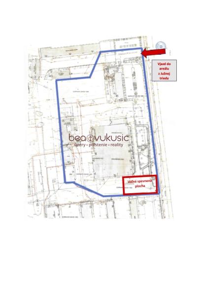 NA PRENÁJOM voľná spevnená plocha + pozemok o výmere 2.000 m2