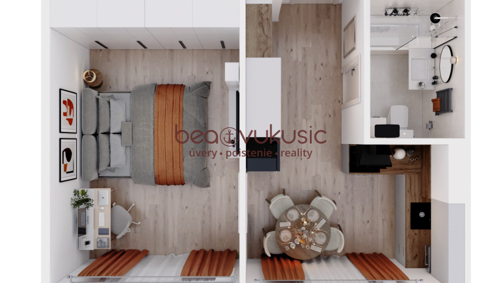 NA PRENÁJOM_"TURŇA LIVING"_novostavba_1 izbák_450,00 € - 1 osoba_500,00 € - 2 osoby