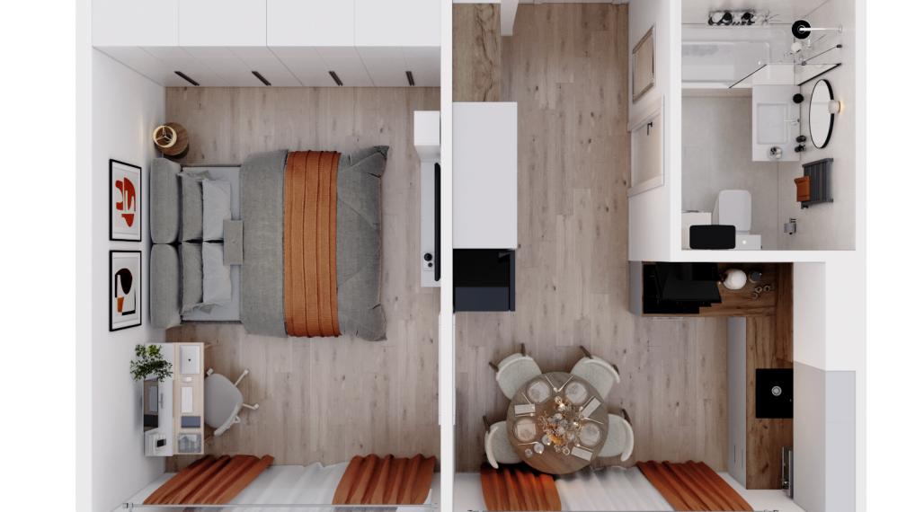 NA PRENÁJOM_"TURŇA LIVING"_novostavba_1 izbák_450,00 € - 1 osoba_500,00 € - 2 osoby